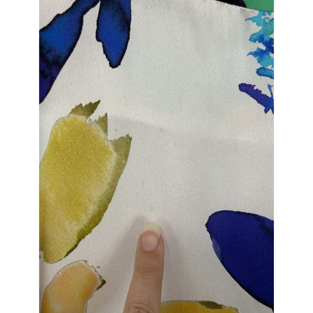 Carlisle Women's Size 6 Silk Dress Colorful Floral Print Lined Zip Cap Sleeve - Picture 11 of 16